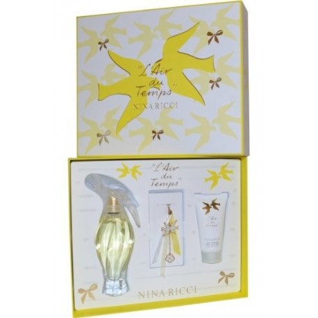 comprar perfumes online NINA RICCI L´AIR DU TEMPS EDT 100 ML + B/L 50 ML + CHARM NINA RICCI SET mujer