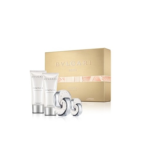 comprar perfumes online BVLGARI OMNIA CRYSTALLINE EDT 65 ML + 15 ML + B/L 100 ML + S/G 100 ML SET DELUXE mujer