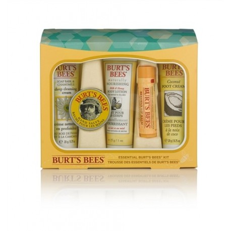 BURT´S BEES (CREMA LIMPIADORA, BALSAMO MANOS, LOC. CORPORAL, CREMA PIES, BALSAMO LABIOS) ESSENTIAL SET