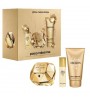 comprar perfumes online PACO RABANNE LADY MILLION EDP 80 ML + B/LOC 75 ML + EDP 10 ML TRAVEL SET mujer