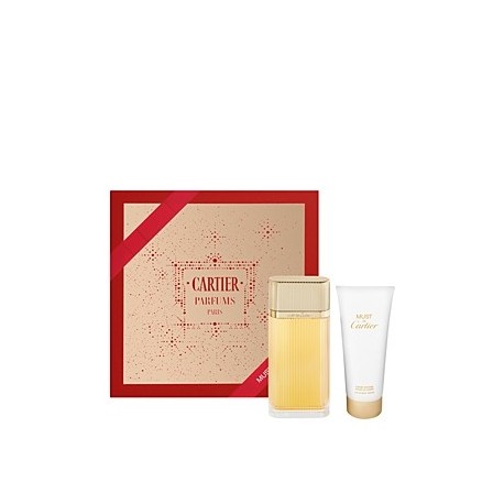 comprar perfumes online CARTIER MUST GOLD EDP 100 ML + BODY CREAM 100 ML SET REGALO mujer