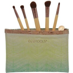ECOTOOLS BAMBOO 6 PIEZAS SET DE 5 BROCHAS PARA OJOS + NECESER