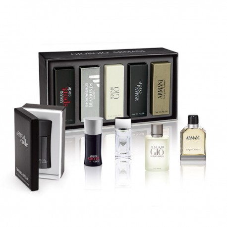 ARMANI MINIATURAS HOMBRE X 5 UDS SET REGALO