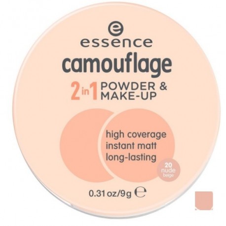 ESSENCE MAQUILLAJE Y POLVOS CAMOUFLAGE 2 EN 1 20 NUDE BEIGE
