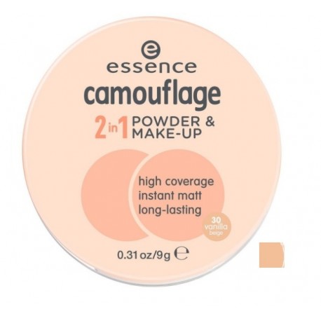 ESSENCE MAQUILLAJE Y POLVOS CAMOUFLAGE 2 EN 1 30 VANILLA BEIGE