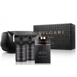 comprar perfumes online hombre BVLGARI MAN IN BLACK EDP 100 ML + GEL 75 ML + A/S BALM 75 ML + NECESER SET