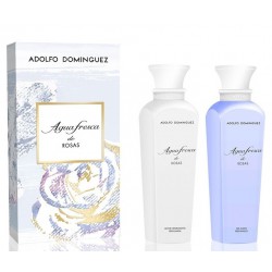 ADOLFO DOMINGUEZ AGUA FRESCA DE ROSAS GEL 500 ML + B/L 500 ML SET REGALO