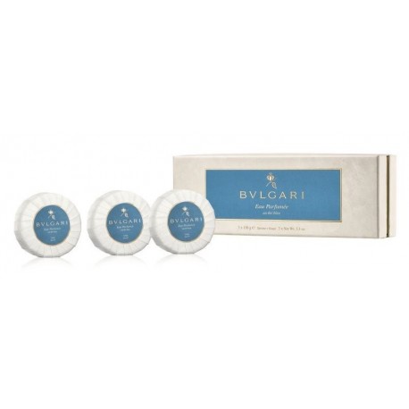 BVLGARI EAU PARFUMÉE AU THE BLEU JABONES 3 X 150 GR. SET REGALO