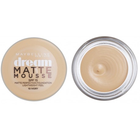 MAYBELLINE DREAM MAQUILLAJE MOUSSE ACABADO MATE 10 IVORY SPF15 18 ML danaperfumerias.com