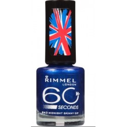 RIMMEL LONDON 60 SECOND MIDNIGHT SKINNY DIP 843 8ML