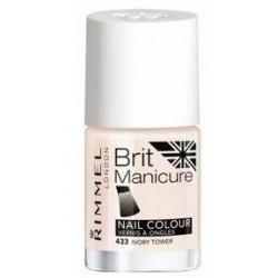 RIMMEL LONDON BRIT MANICURE NAIL TIP COLOUR IVORY TOWER 433 12ML