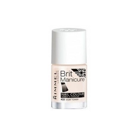 RIMMEL LONDON BRIT MANICURE NAIL TIP COLOUR IVORY TOWER 433 12ML