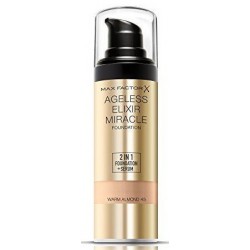 MAX FACTOR AGELESS ELIXIR MIRACLE MAQUILLAJE + SERUM 2 IN 1 Nº45 WARM ALMOND