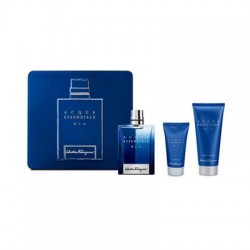 comprar perfumes online hombre SALVATORE FERRAGAMO ACQUA ESSENZIALE BLU EDT 100 ML + A/S BALM 50 ML + S/GEL 100 ML SET