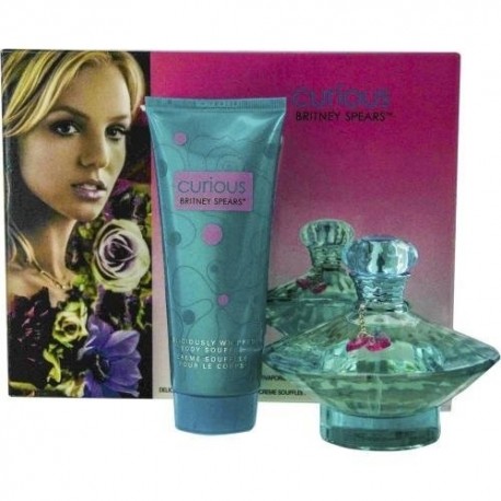 comprar perfumes online BRITNEY SPEARS CURIOUS SET EDP 100ML + BODY CREAM 100ML mujer