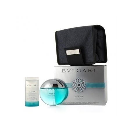 comprar perfumes online hombre BVLGARI AQVA POUR HOMME MARINE EDT 100 ML + GEL 75 + NECESER ML SET