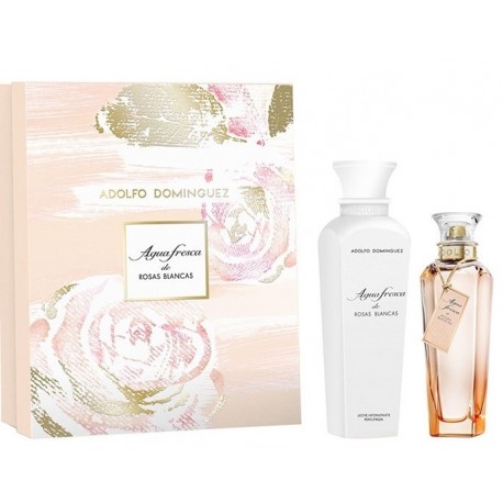 comprar perfumes online ADOLFO DOMINGUEZ - AGUA FRESCA DE ROSAS BLANCAS SET EDT 120ML +LOCIÓN CORPORAL 300ML mujer