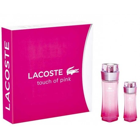 LACOSTE TOUCH OF PINK EDT 90 ML + EDT 30  ML SET REGALO