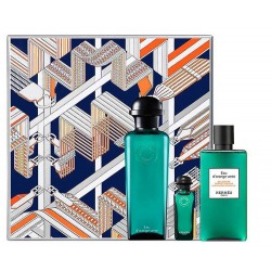 comprar perfumes online hombre HERMES EAU D´ORANGE VERTE EDC 100 ML + GEL 80 ML + MINI 7.5 ML SET REGALO