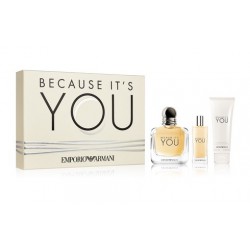 ARMANI BECAUSE IT'S YOU SET EDP 100 ML+ EDP 15 ML + BODYLOTION 75ML SET REGALO