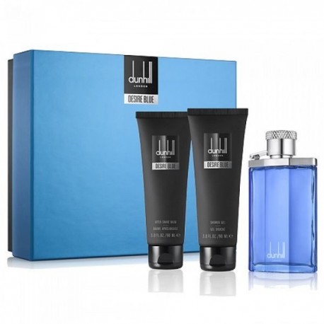 DUNHILL DESIRE BLUE EDT 100 ML + A/ S BALM 90 ML + S/GEL 90 ML SET REGALO danaperfumerias.com/es/