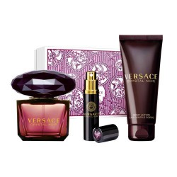 comprar perfumes online VERSACE CRYSTAL NOIR EDT 90 ML + BODY LOTION 100 ML + EDP 10 ML SET REGALO mujer