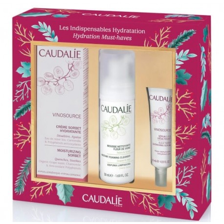 CAUDALIE SET VINOSOURCE CREMA 40ML + ESPUMA 50ML + SERUM 10ML
