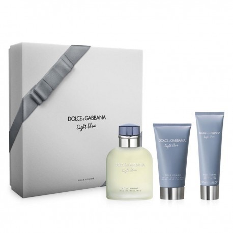 comprar perfumes online hombre DOLCE & GABBANA LIGHT BLUE POUR HOMME EDT 125 ML + A/S BALM 75 ML +S/GEL 50 ML SET REGALO