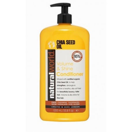 comprar acondicionador NATURAL WORLD CHIA SEED OIL VOLUME & SHINE CONDITIONER 1000 ML