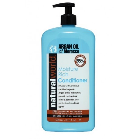 comprar acondicionador NATURAL WORLD MOROCCAN ARGAN OIL MOISTURE RICH CONDITIONER 1000 ML