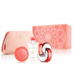 BVLGARI OMNIA CORAL EDT 65 ML + B/L 75 ML + JABON + NECESER SET REGALO