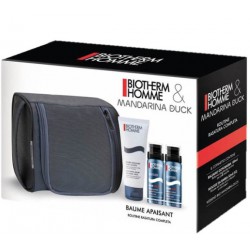 BIOTHERM SET AFTER SHAVE 100 ML + SHAVING FOAM X2 50 ml + NECESER MANDARINA DUCK