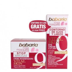 BABARIA CREMA REGENERADORA ROSA MOSQUETA PACK 50 ML + CONTORNO OJOS 15 ML