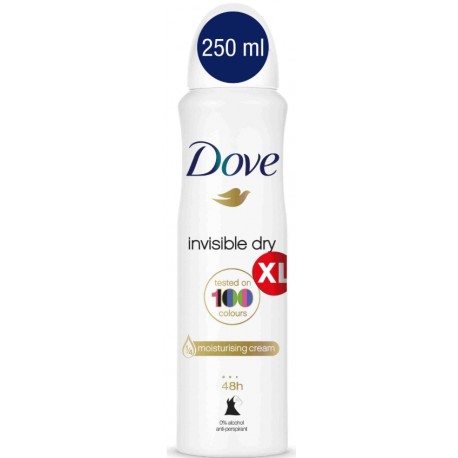 DOVE DESODORANTE MUJER INVISIBLE DRY VAPORIZADOR 250 ML danaperfumerias.com/es/