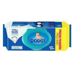 comprar productos higiene DODOT TOALLITAS DERMOACTIVAS RECAMBIO 64 UNIDADAES