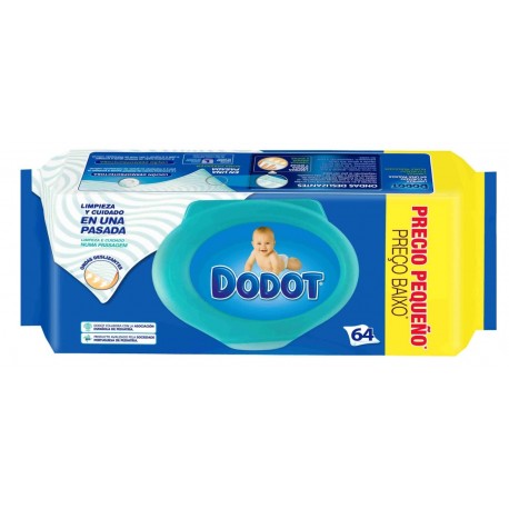 comprar productos higiene DODOT TOALLITAS DERMOACTIVAS RECAMBIO 64 UNIDADAES