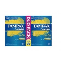 TAMPAX COMPAK TAMPONES REGULAR 36 UNIDADES danaperfumerias.com/es/