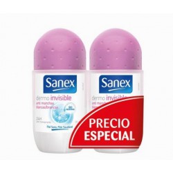 SANEX DESODORANTE DERMO INVISIBLE ROLL ON 2x50 ML danaperfumerias.com/es/