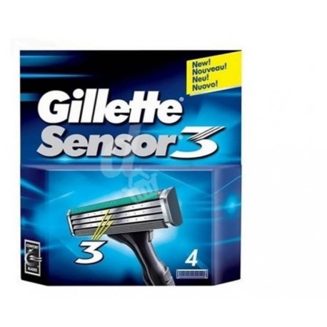 GILLETTE SENSOR3 RECAMBIOS 4 UNIDADES danaperfumerias.com/es/