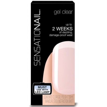 SENSATIONAIL GEL DE UÑAS COLOR MANICURA FRANCESA CLEAR BASE & TOP COAT