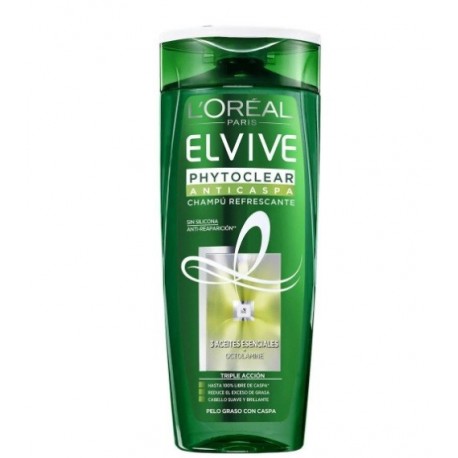 L'OREAL ELVIVE PHYTOCLEAR CHAMPU ANTICASPA CABELLOS GRASOS 370ML danaperfumerias.com/es/
