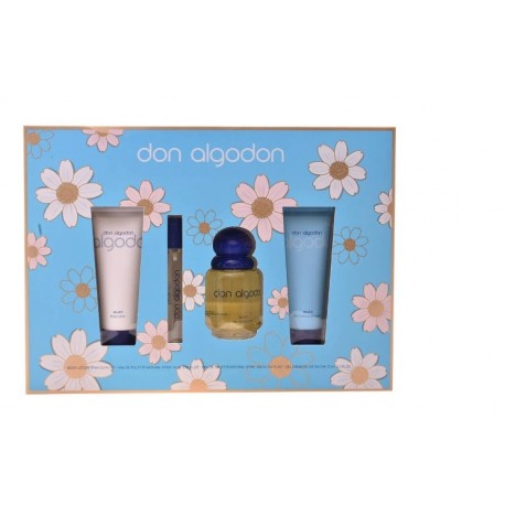 comprar perfumes online DON ALGODON EDT 100ML + 3 PIEZAS SET REGALO mujer