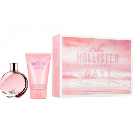 comprar perfumes online HOLLISTER WAVE FOR WOMAN EDT 100ML + S/GEL 100 ML SET REGALO mujer