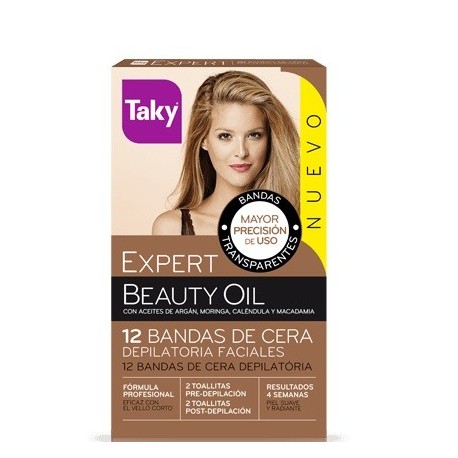 TAKY EXPERT BEAUTY OIL BANDAS FACIALES 12 UNIDADES danaperfumerias.com/es/