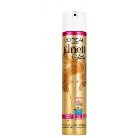 L'OREAL PARIS ELNETT SATIN LACA FIJACION FUERTE CABELLOS TEÑIDOS 400 ML danaperfumerias.com/es/