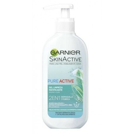 GARNIER SKIN PURE ACTIVE GEL 2 EN 1 200ML