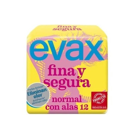 EVAX FINA Y SEGURA COMPRESAS NORMAL CON ALAS 12 UNIDADES danaperfumerias.com/es/