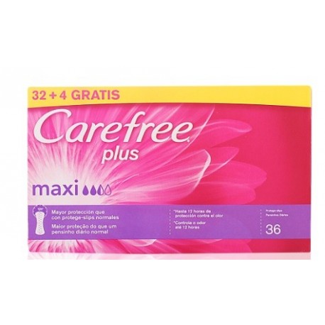 CAREFREE PROTECTOR MAXI 32+4 UNIDADES danaperfumerias.com/es/