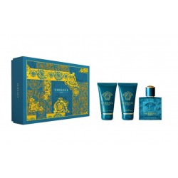 comprar perfumes online hombre VERSACE EROS EDT 50 ML + A/S 50 ML + GEL 50 ML SET REGALO