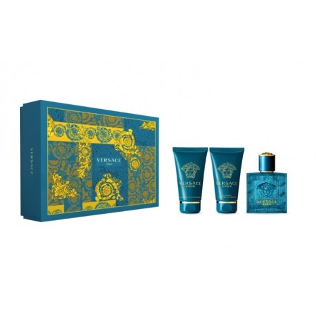 comprar perfumes online hombre VERSACE EROS EDT 50 ML + A/S 50 ML + GEL 50 ML SET REGALO